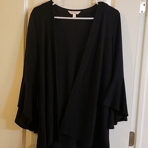 Black bell sleeve cardigan